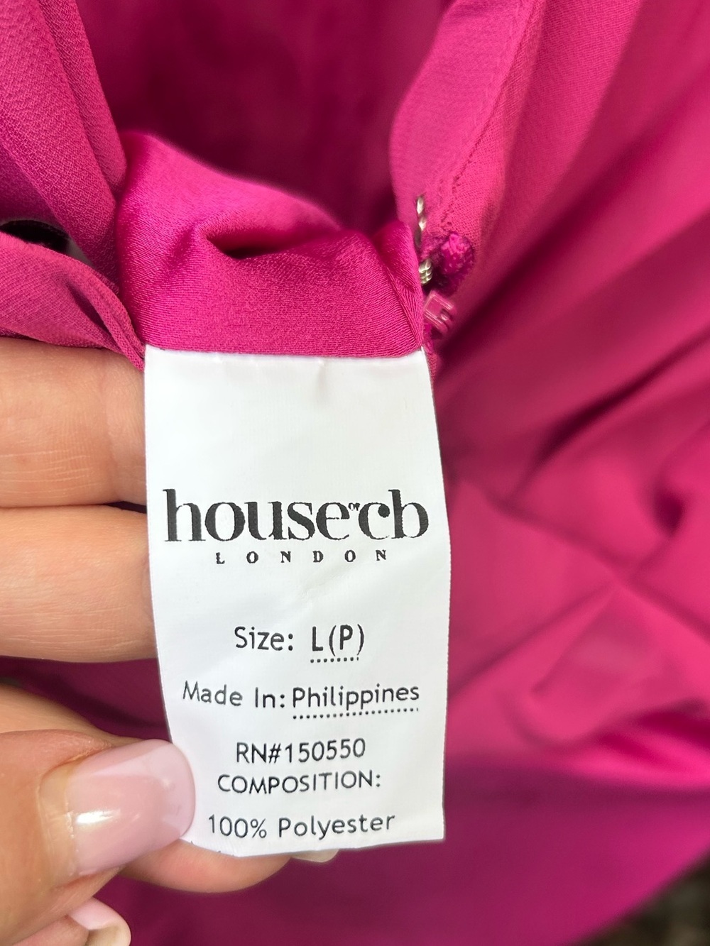 House of CB Teia midi dress is crafted from hot pink satin - Picture 9 of 10